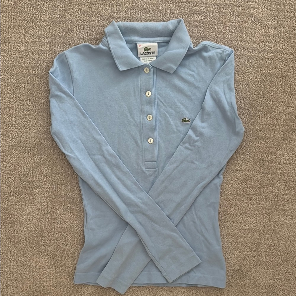Lacoste Light Blue Polo Shirt- women’s size 34